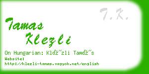 tamas klezli business card